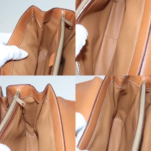 CELINE Macadam Canvas Hand Bag Pvc Leather Brown Gold - Picture 13 of 13